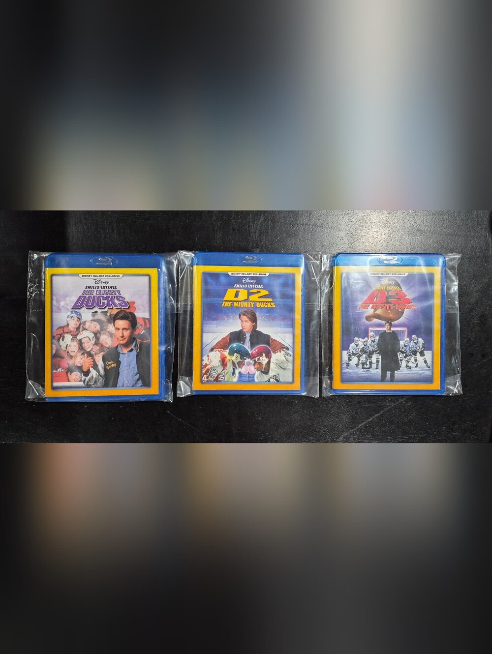 Mighty Ducks Trilogy 1 2 3 Blu-ray Disney Movie Club Exclusive Set DMC OOP Rare